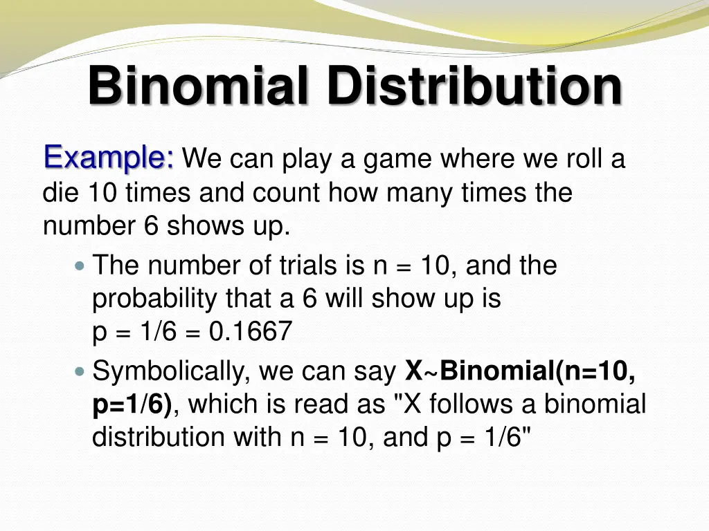 binomial distribution 1