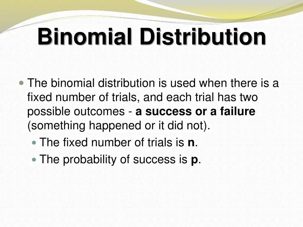 binomial distribution