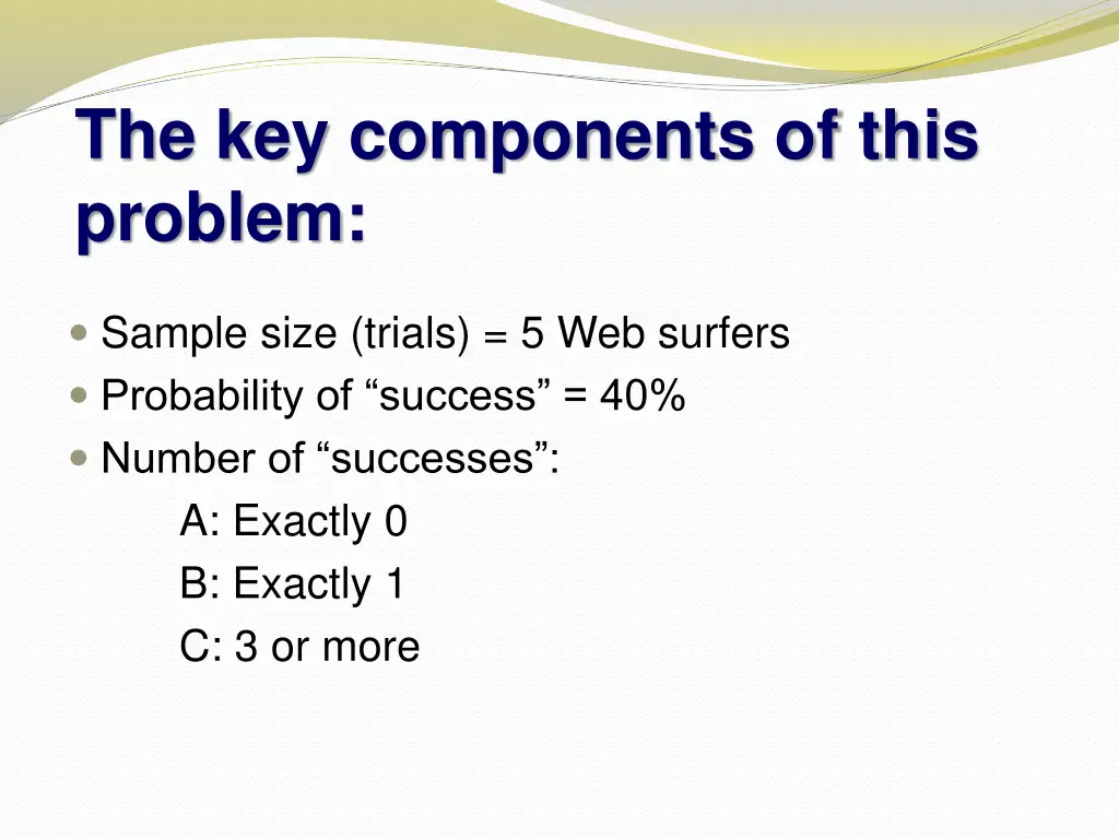 the key components of this problem 1