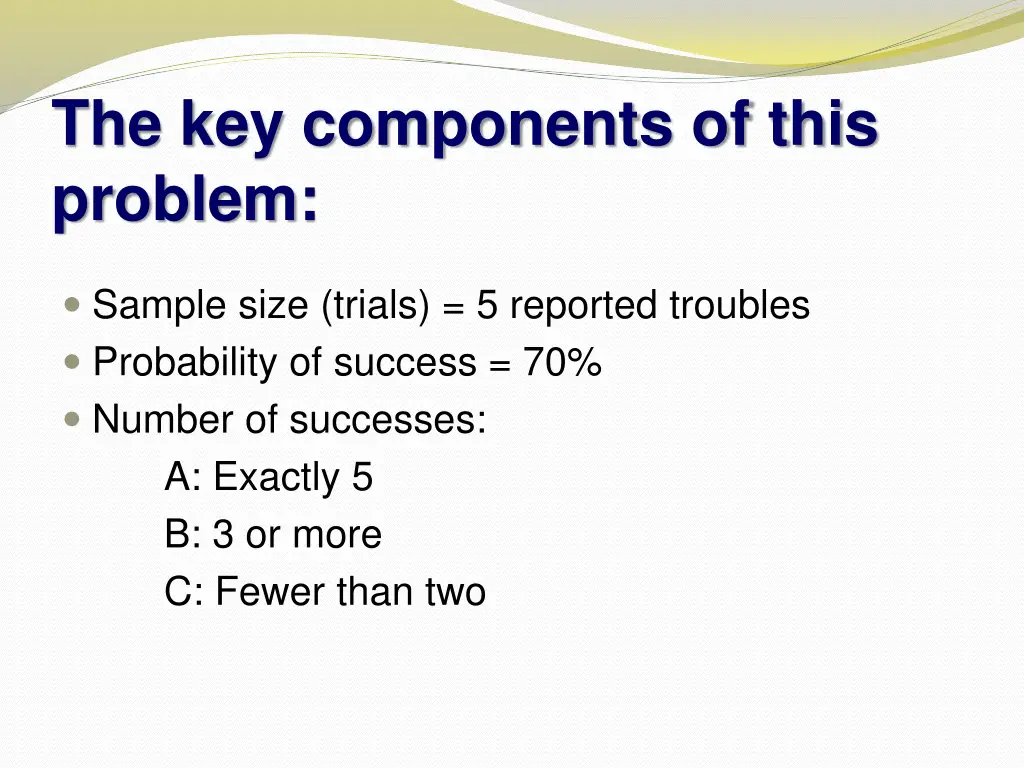 the key components of this problem 2