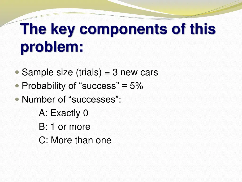 the key components of this problem