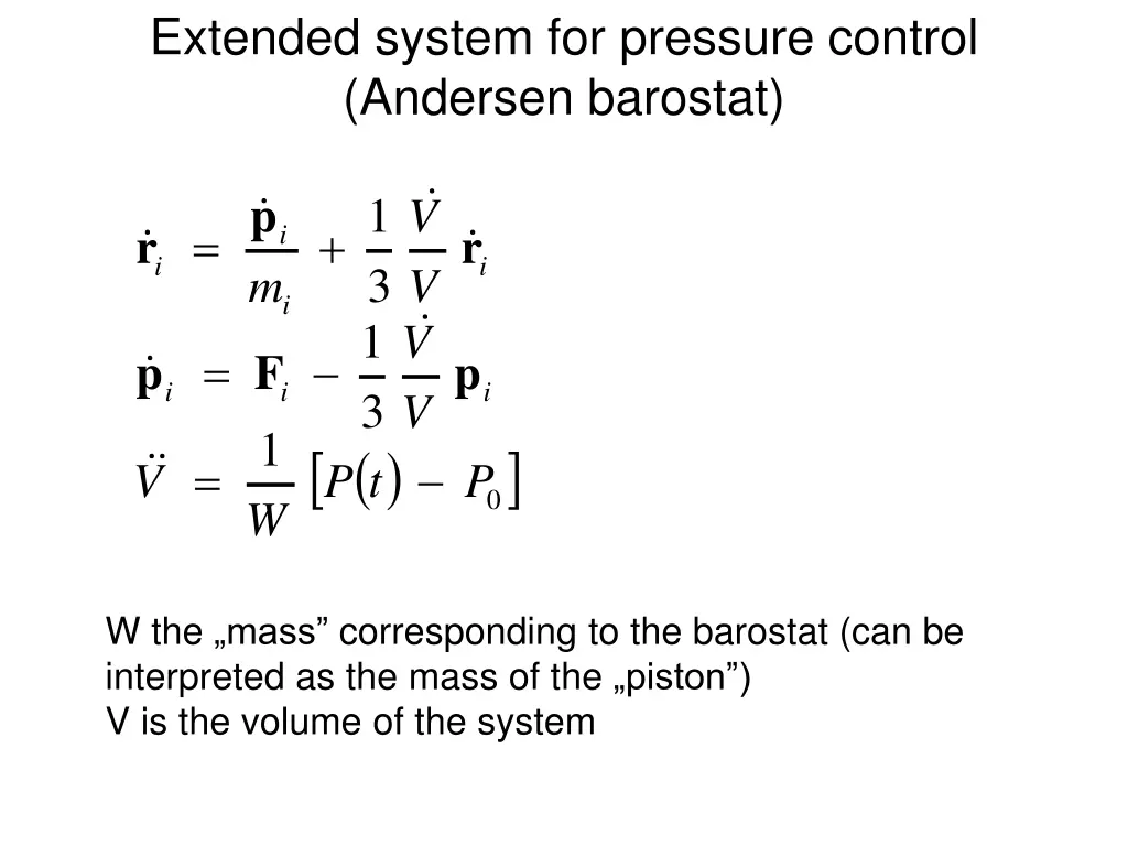 extended system for pressure control andersen