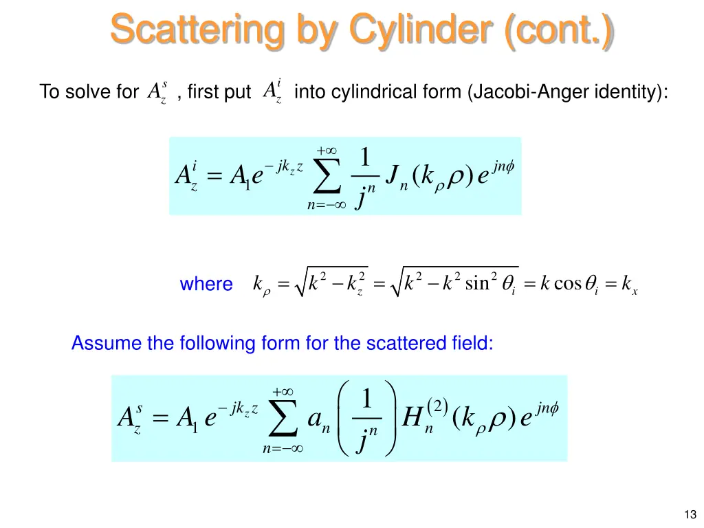 scattering by cylinder cont 4