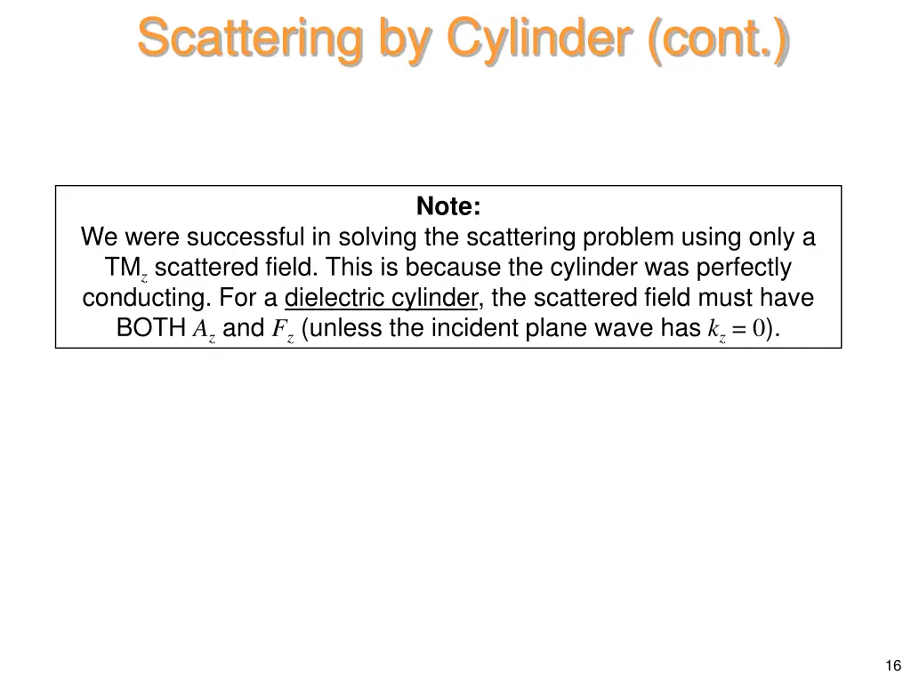 scattering by cylinder cont 7