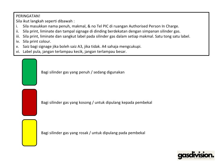 peringatan sila ikut langkah seperti dibawah
