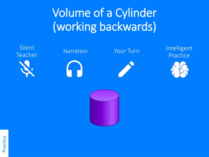 volume of a cylinder volume of a cylinder working
