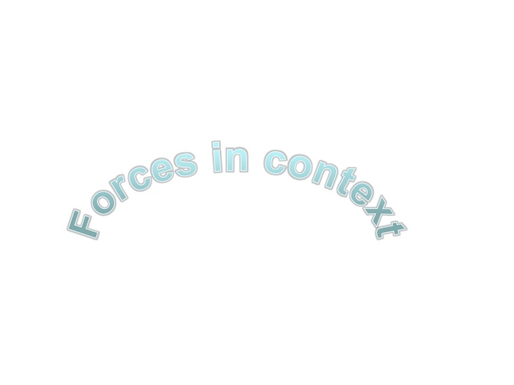 f o r c e s i n c o n t e x t
