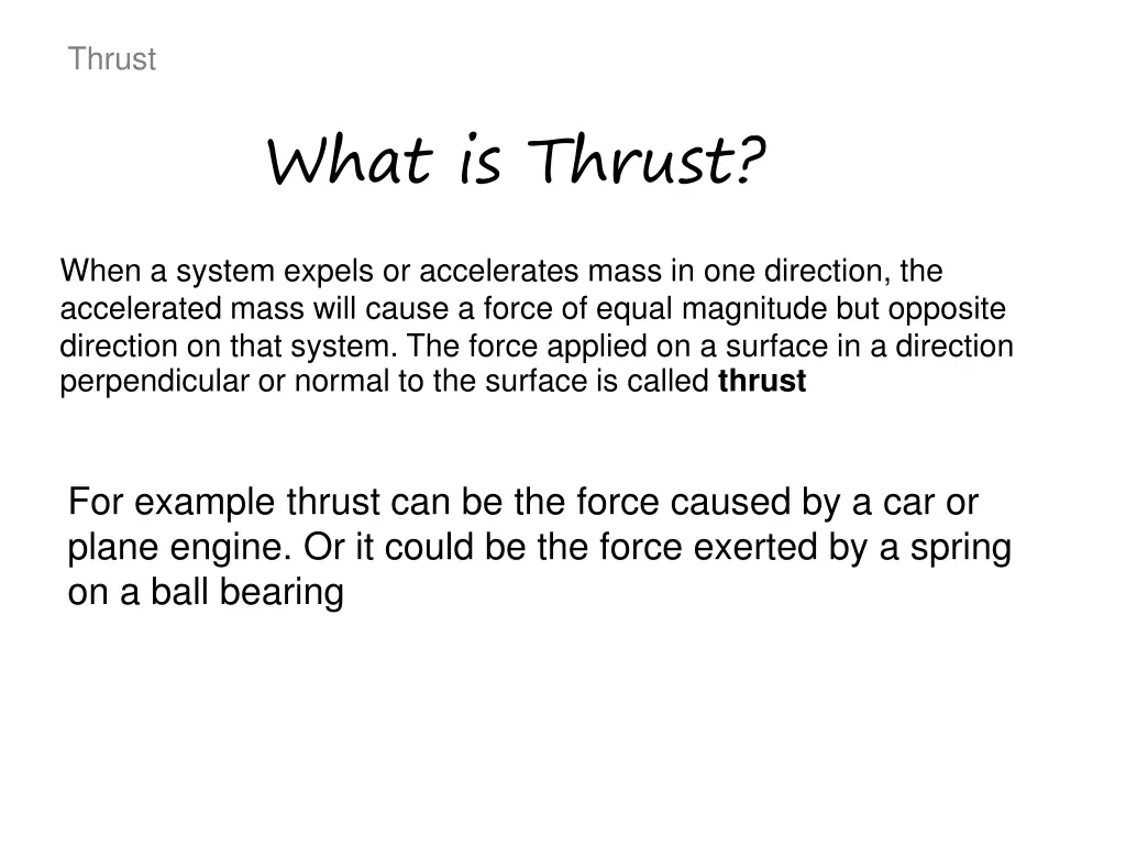 thrust