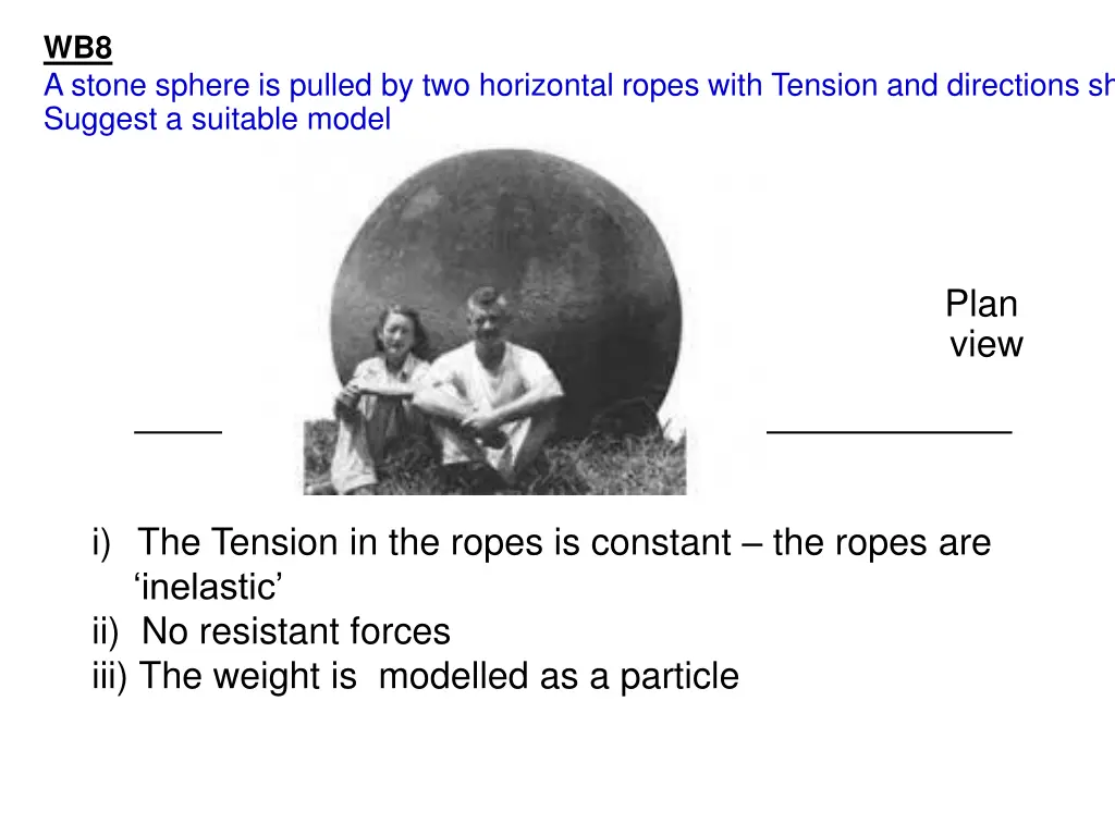 wb8 a stone sphere is pulled by two horizontal
