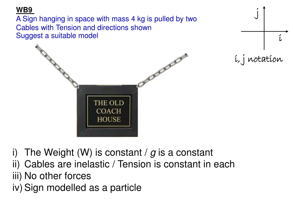 wb9 a sign hanging in space with mass