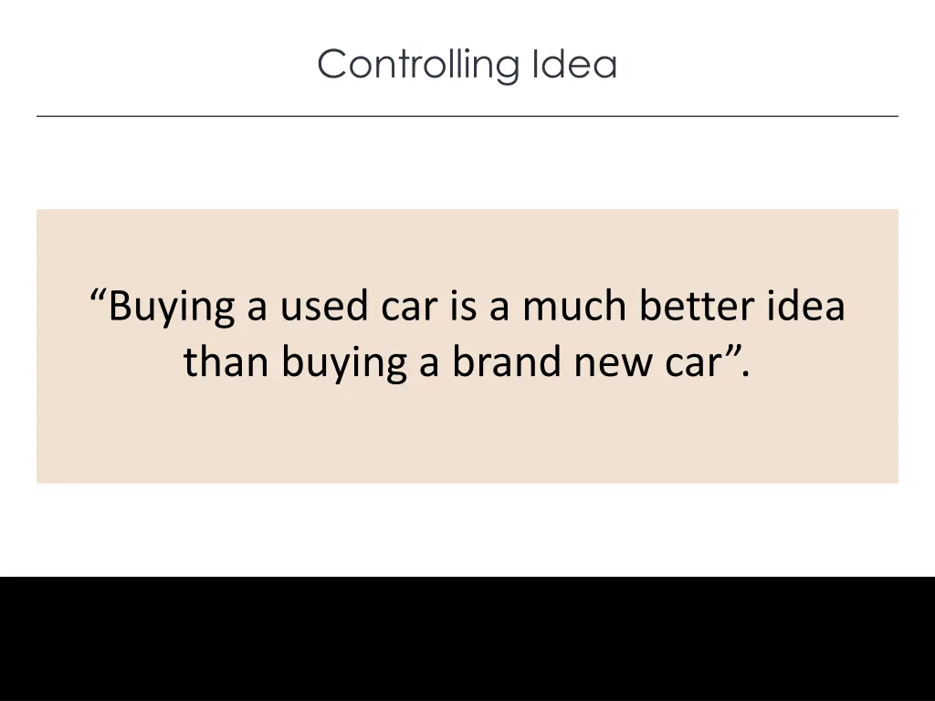 controlling idea 1