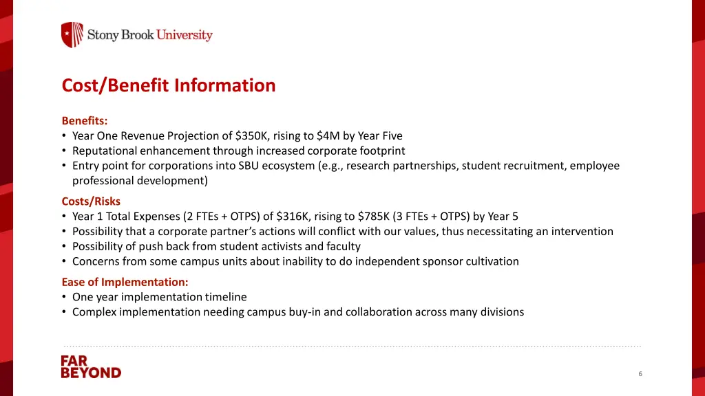 cost benefit information