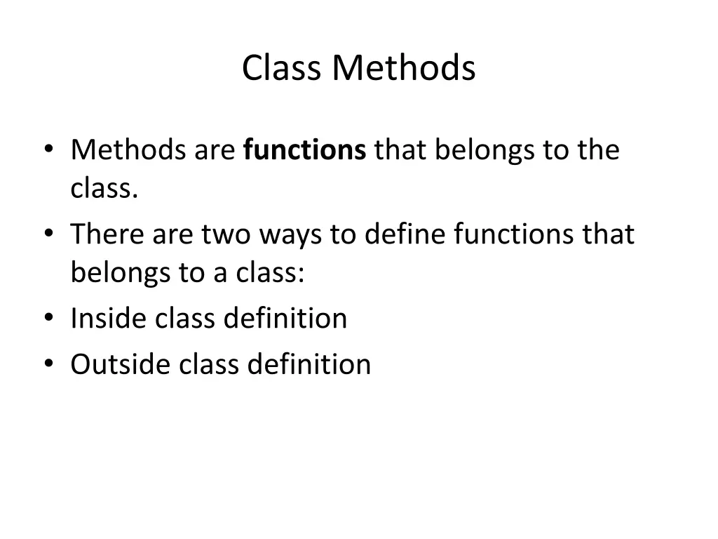 class methods
