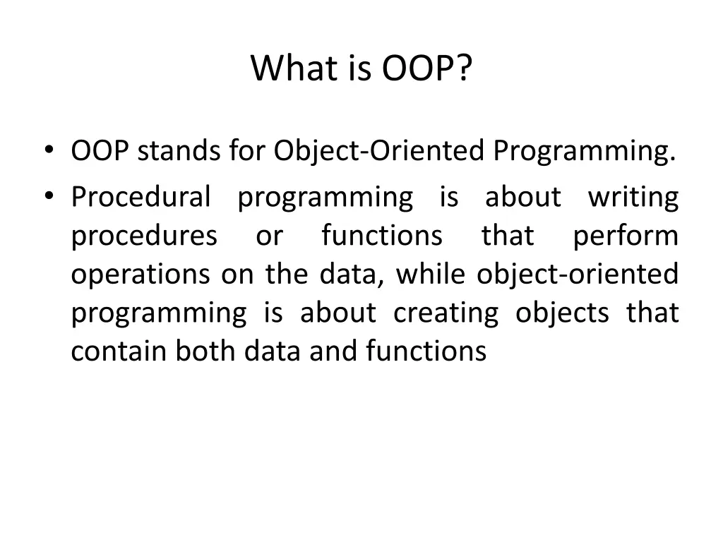 what is oop