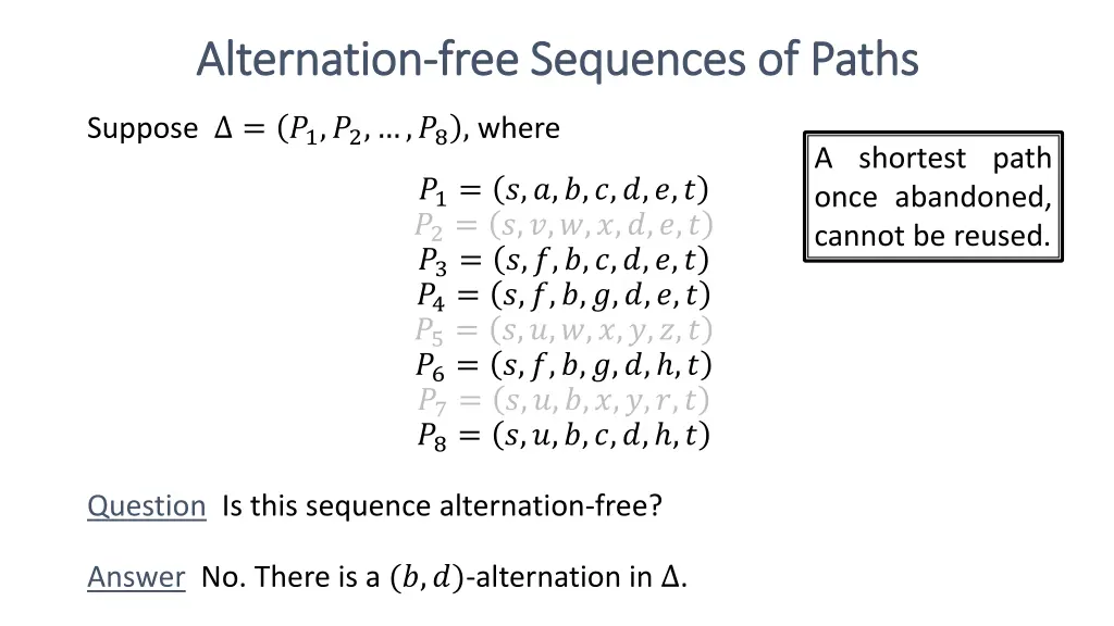 alternation alternation free sequences of paths 1