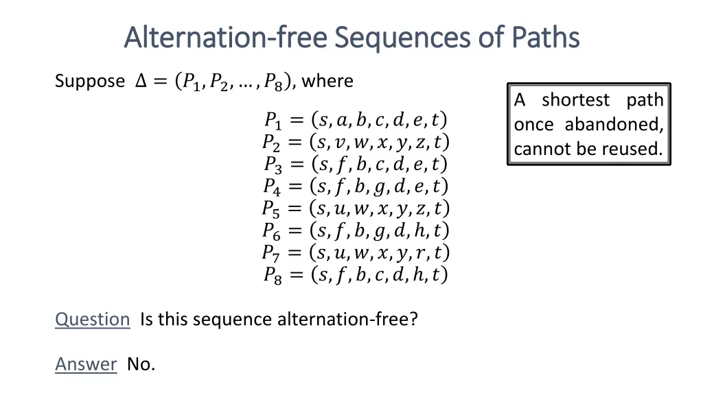alternation alternation free sequences of paths
