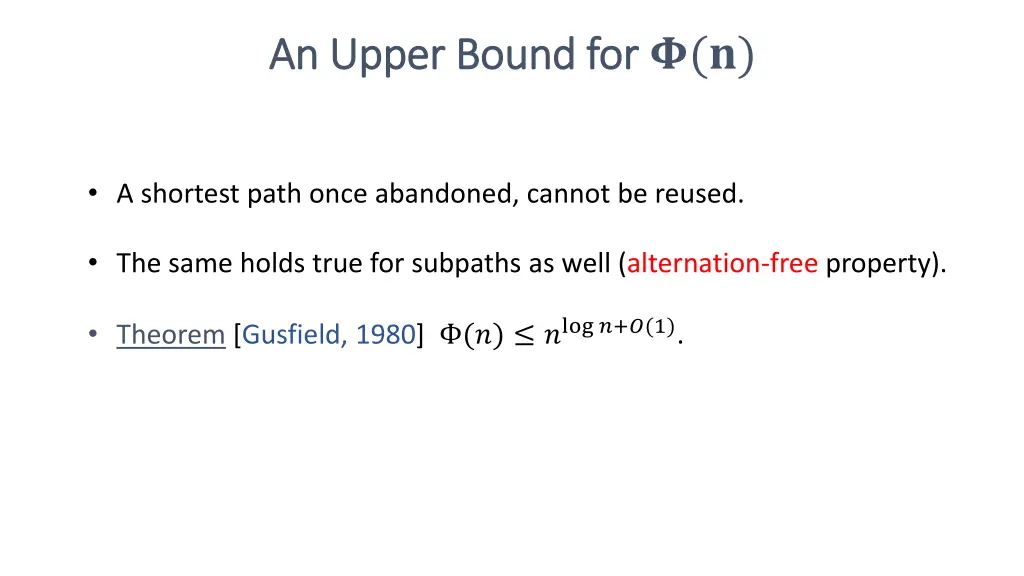 an upper bound for an upper bound for