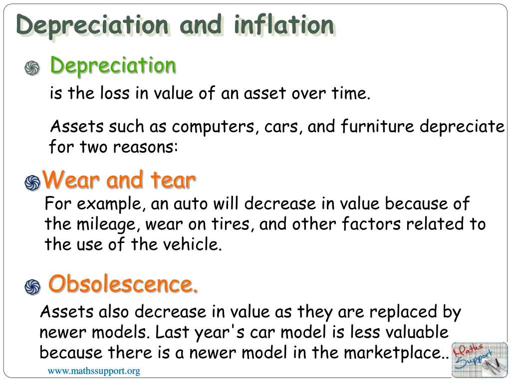 depreciation and inflation 1
