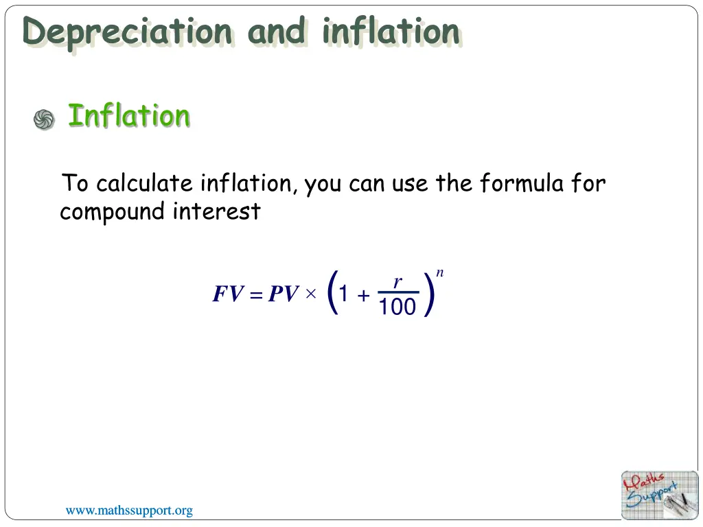 depreciation and inflation
