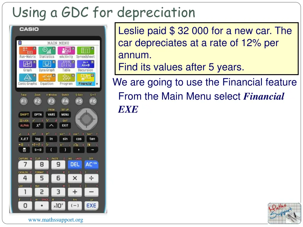 using a gdc for depreciation 1