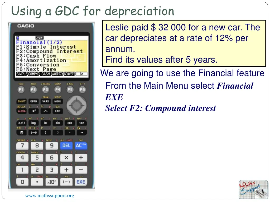 using a gdc for depreciation 2