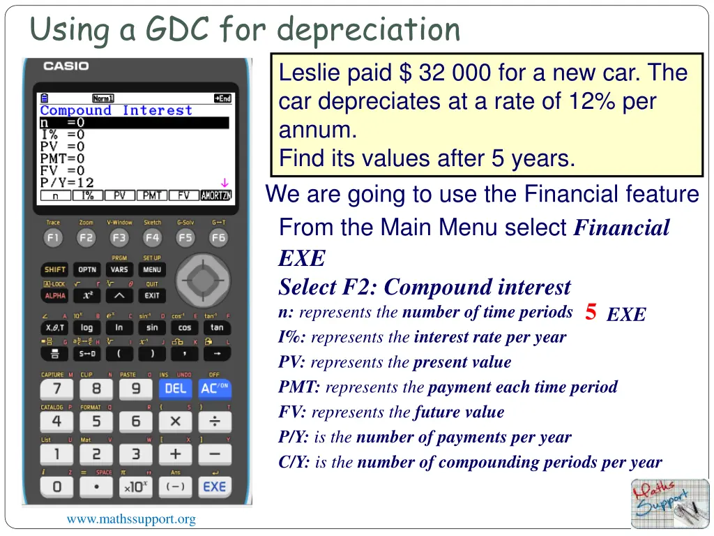 using a gdc for depreciation 3