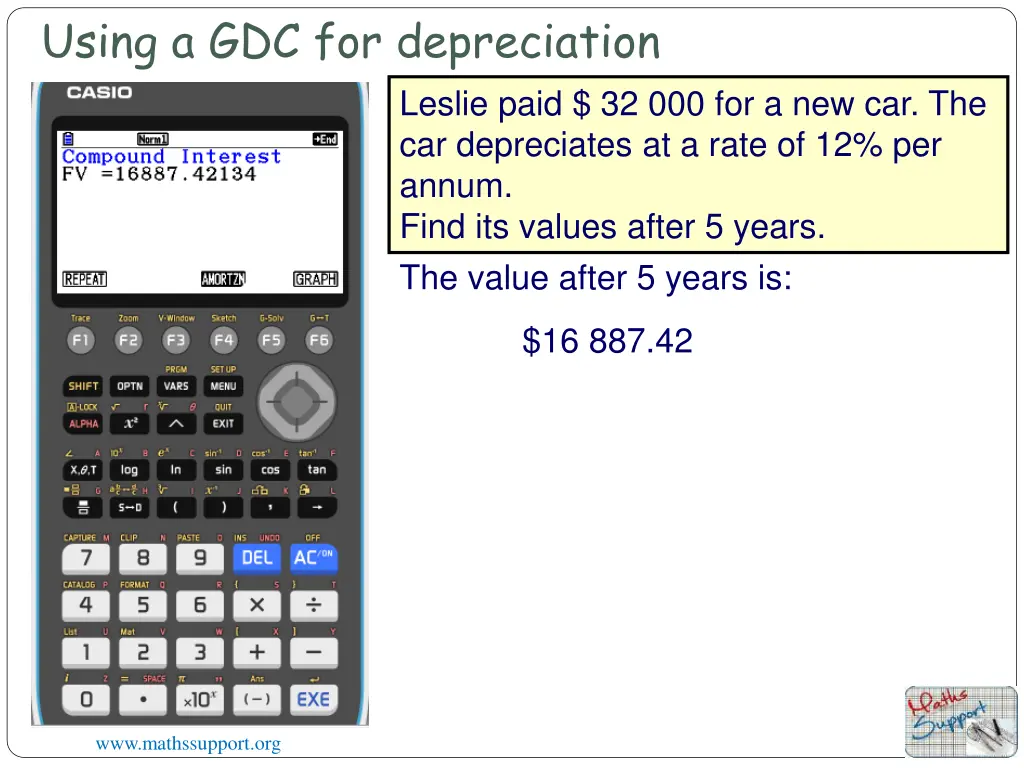 using a gdc for depreciation 8