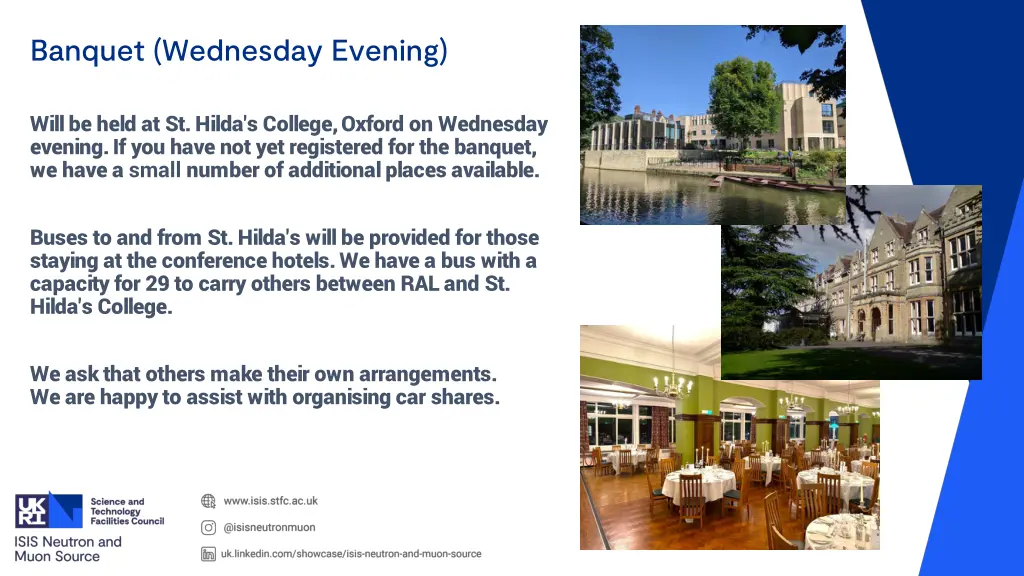 banquet wednesday evening