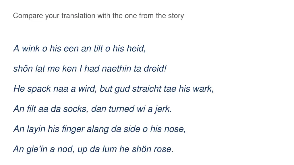 compare your translation with the one from