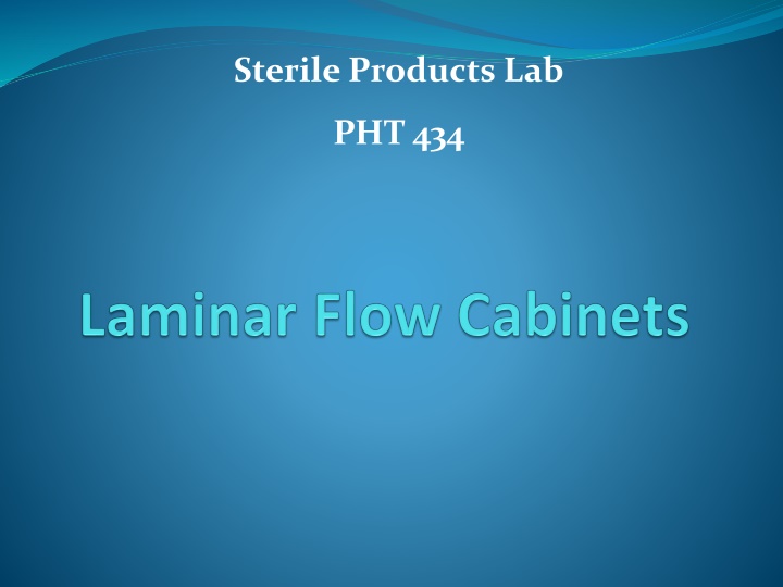 sterile products lab