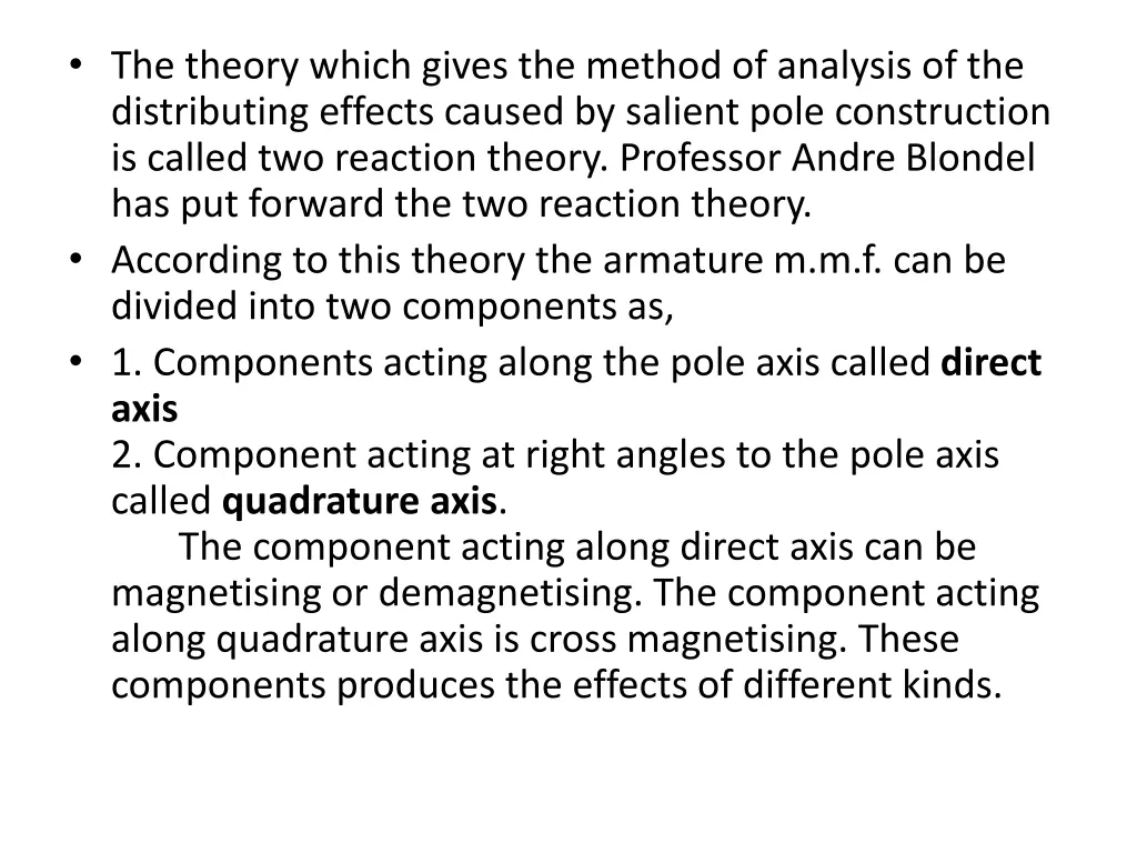 the theory which gives the method of analysis
