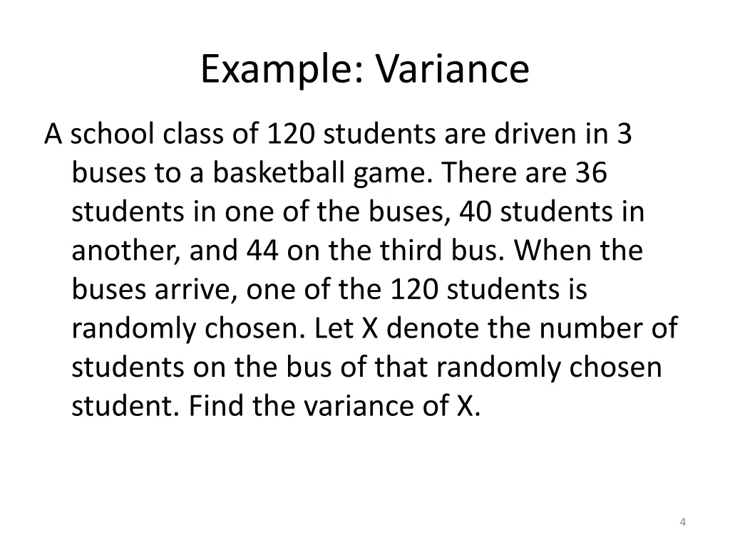 example variance