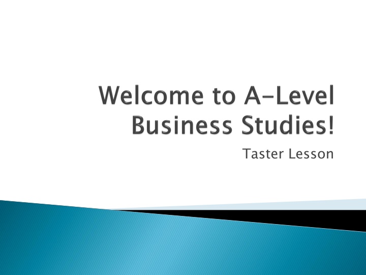 taster lesson