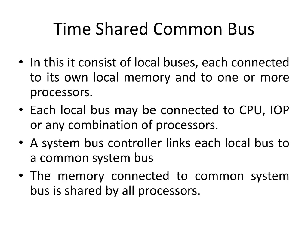 time shared common bus 4