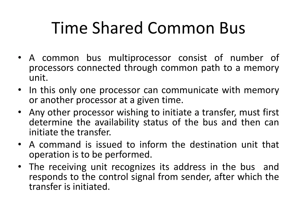 time shared common bus