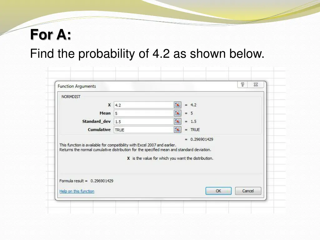 for a find the probability of 4 2 as shown below