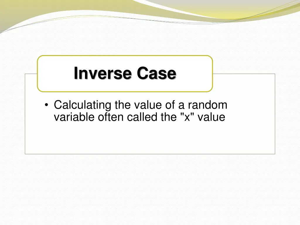inverse case