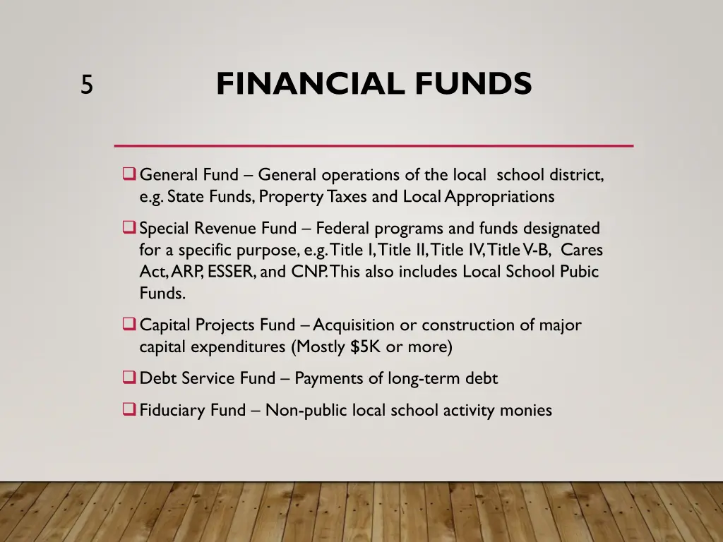 financial funds