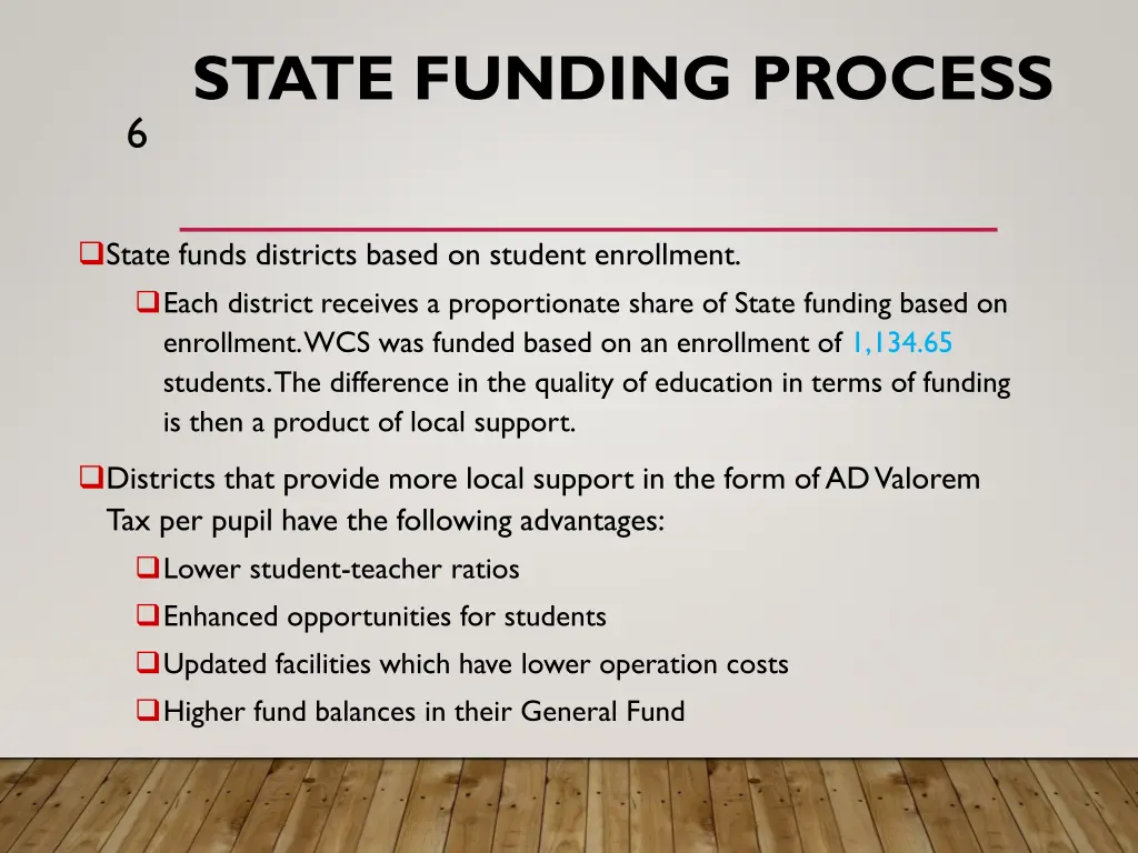 state funding process