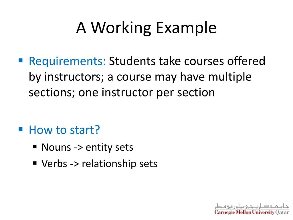 a working example