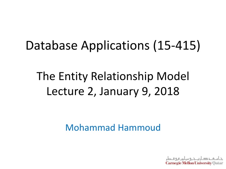 database applications 15 415