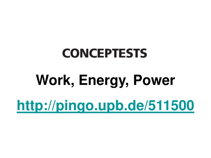 work energy power