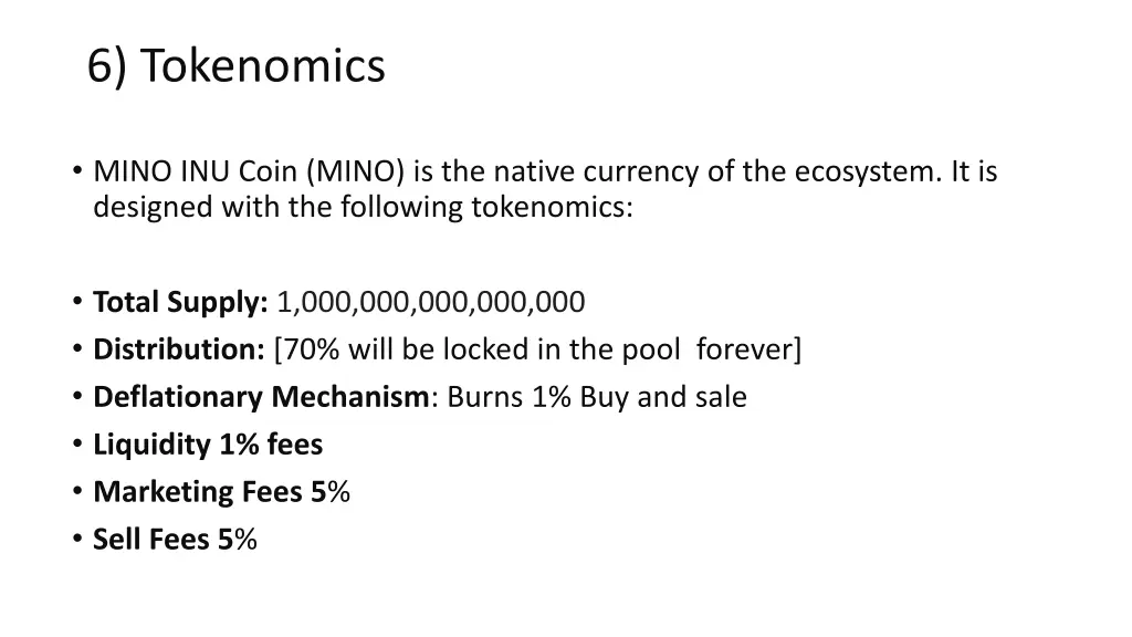 6 tokenomics