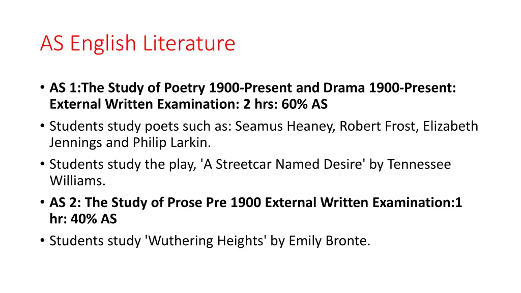 as english literature