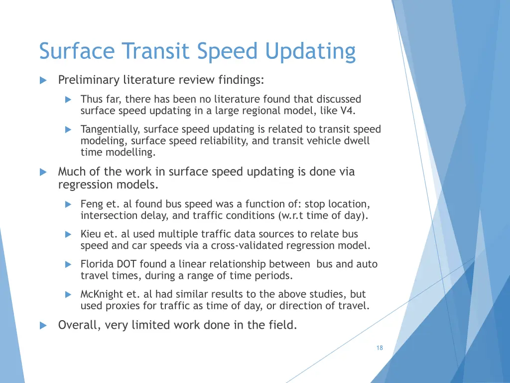 surface transit speed updating 2