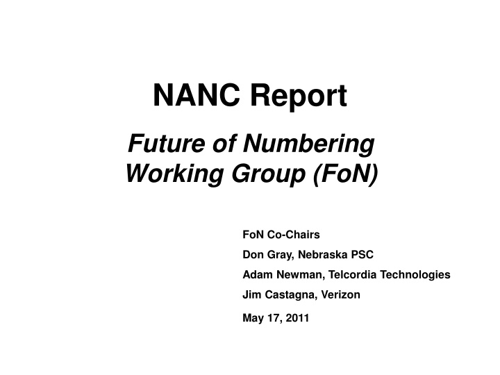 nanc report