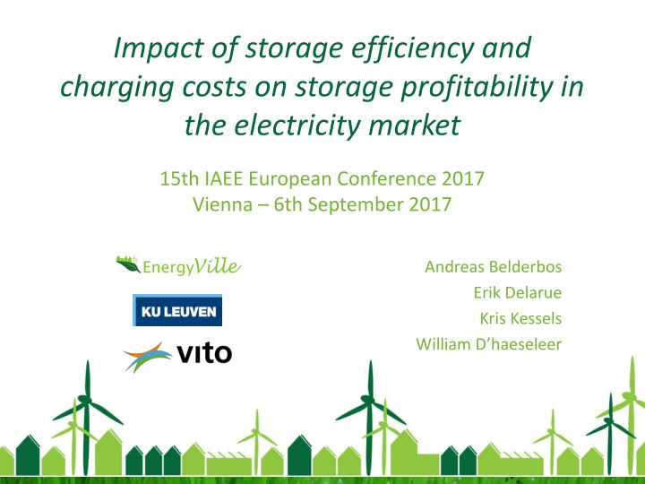 impact of storage efficiency and charging costs