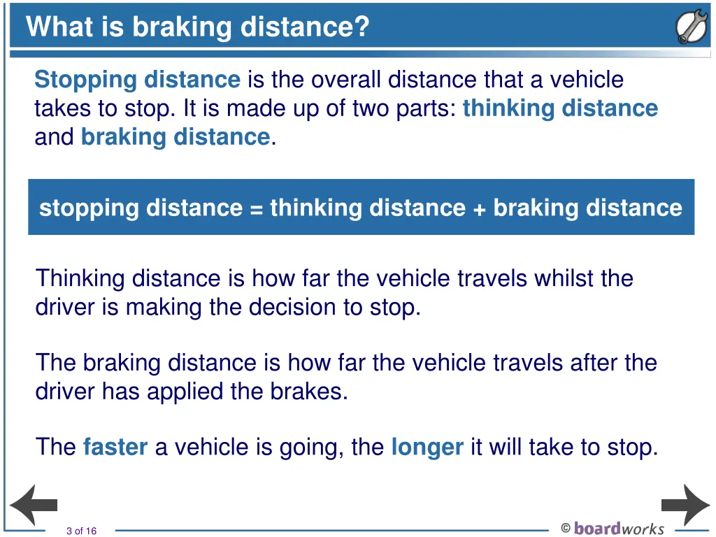 what is braking distance
