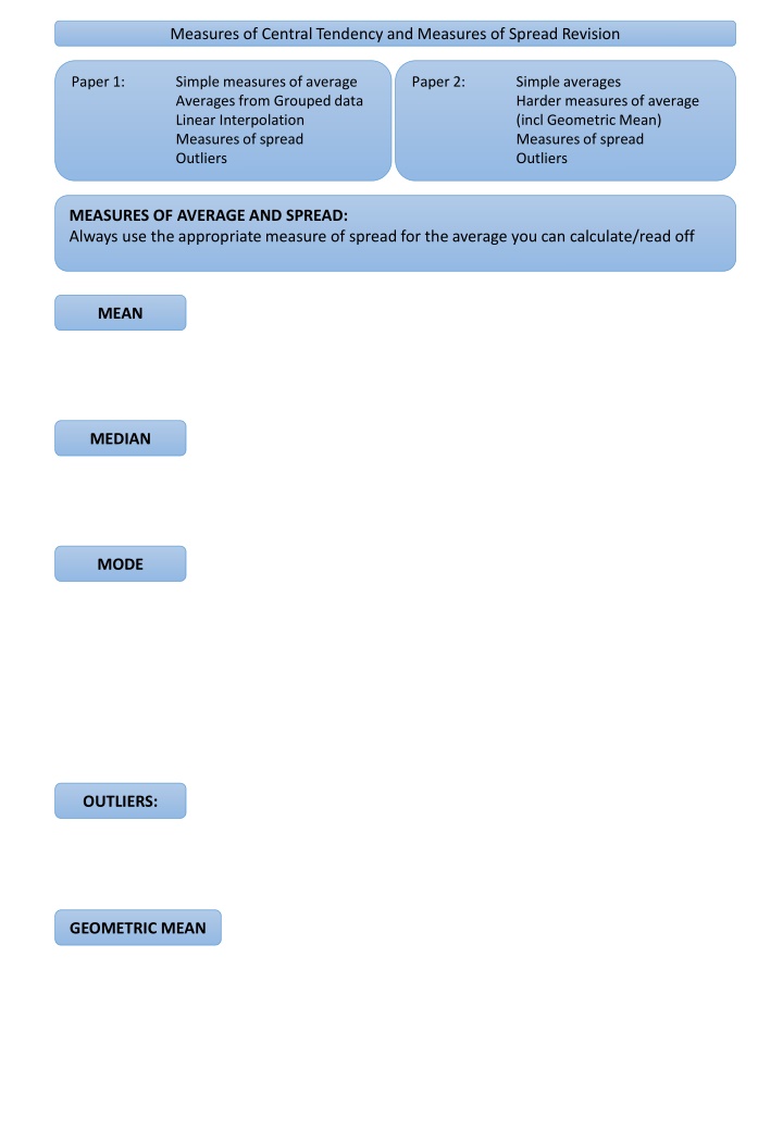 measures of central tendency and measures