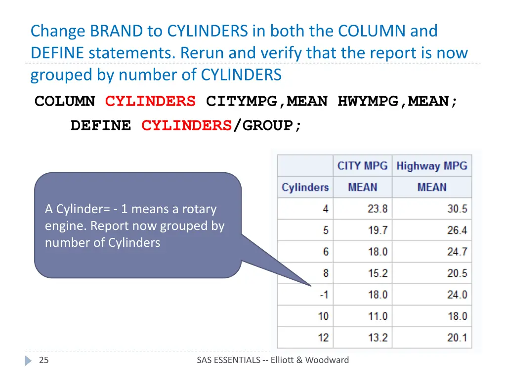 change brand to cylinders in both the column